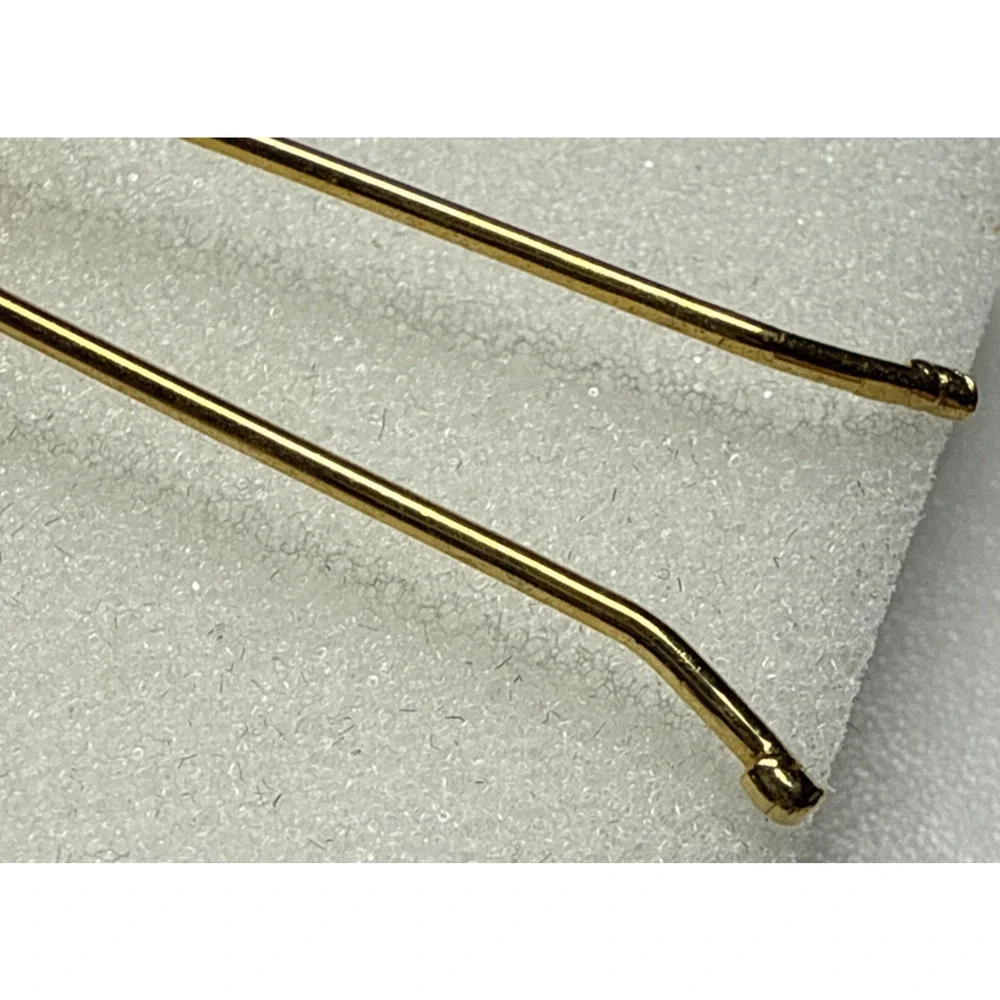 Vintage Twisted Rope Gold Tone Metal Hair Barrette Square